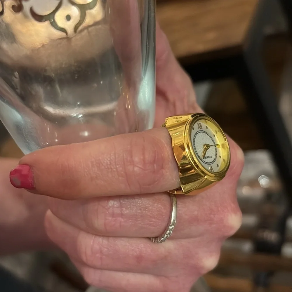 Ring Watch | NEW | Unique & Stylish Stainless Steel Stretch Band | Silv or Gold